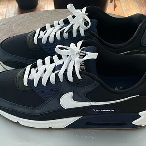Nike Air Max 90s Men's Navy and White Sneakers